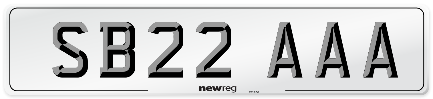 SB22 AAA Number Plate from New Reg